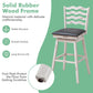 Costway 29" 360° Swivel Bar Stools with Rubber Wood Frame and Ergonomic Backrest and Footrest