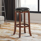 Costway 29" Bistro Leather Padded Backless Swivel Bar Stool