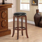 Costway 29" Bistro Leather Padded Backless Swivel Bar Stool