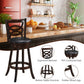 Costway 29" Counter Height Upholstered Espresso Swivel Dining Chair with Cushion Seat