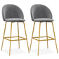 Costway 29" Gray Bar Stools Set of 2 with Padded Seats