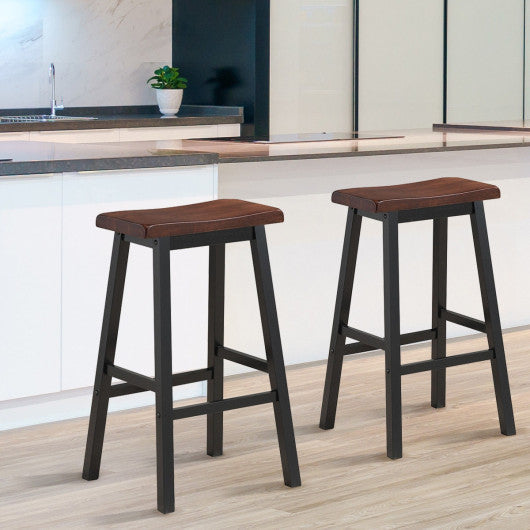 Costway 29" H Coffee Bar Stools Pub Chair Set of 2 Dining Room
