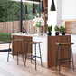 Costway 29'' Industrial Saddle Bar Stool with Metal Legs