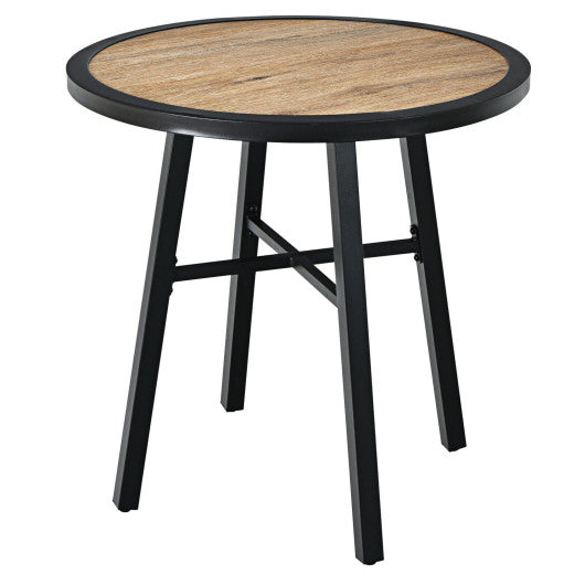 Costway 29" Patio Round Bistro Metal Table with Heavy-Duty Steel Frame