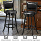 Costway 29" Set of 2 Black Swivel Bar Height Stool Wood Dining Chair Barstool