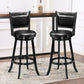 Costway 29" Set of 2 Black Swivel Bar Height Stool Wood Dining Chair Barstool