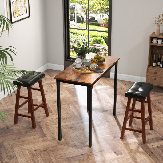 Costway 29" Set of 2 Modern Backless Bar Stools with Padded Cushion