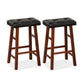 Costway 29" Set of 2 Modern Backless Bar Stools with Padded Cushion