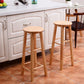 Costway 29" Set of 2 Round Wood Bar Stools