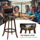 Costway 29" Swivel Bar Height Stool Wooden Upholstered Dining Chair