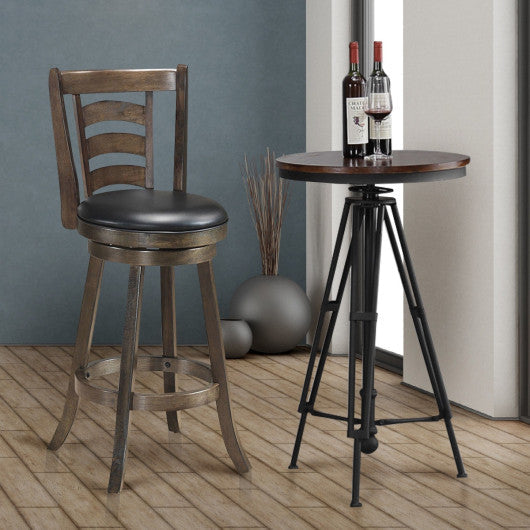 Costway 29" Swivel Counter Height Upholstered Seat Dining Stool