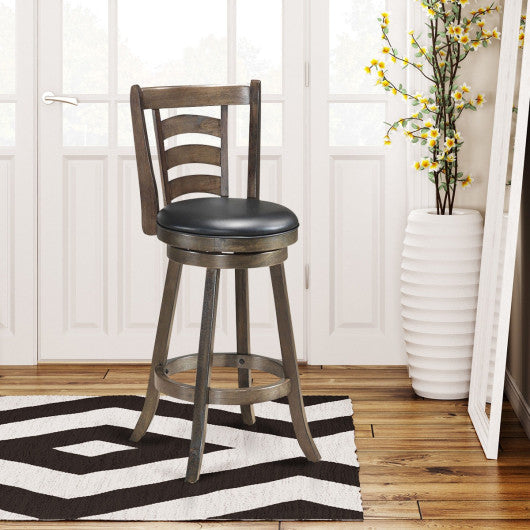 Costway 29" Swivel Counter Height Upholstered Seat Dining Stool