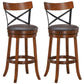 Costway 29.5" Set of 2 Bar Stools 360-Degree Swivel Dining Bar Chairs with Rubber Wood Legs