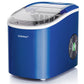 Costway 2.2 L Navy Portable Ice Cube Maker with Bullet Shaped Ice Cube