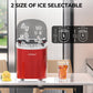 Costway 2.2 L Red Portable Ice Cube Maker with Bullet Shaped Ice Cube