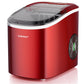 Costway 2.2 L Red Portable Ice Cube Maker with Bullet Shaped Ice Cube