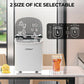 Costway 2.2 L White Portable Ice Cube Maker with Bullet Shaped Ice Cube