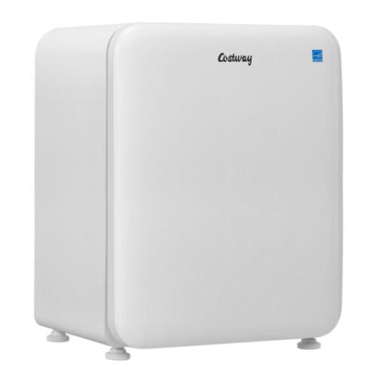 Costway 2.4 Cubic Feet Beige Compact Refrigerator Auto Defrost Mini Fridge Reversible Door