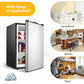 Costway 3 Cubic Feet Compact Upright Freezer with Stainless Steel Door