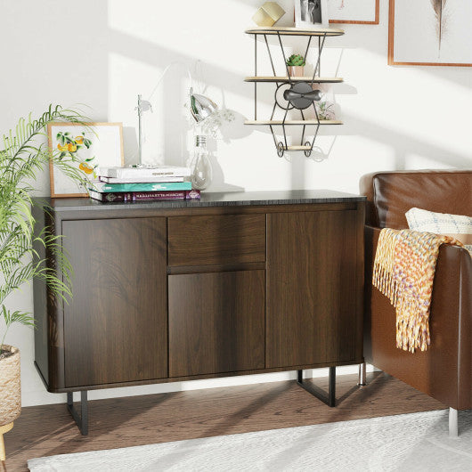 Costway 3-Door Kitchen Buffet Sideboard with Drawer for Living Room Dining Room