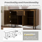 Costway 3-Door Kitchen Buffet Sideboard with Drawer for Living Room Dining Room