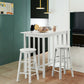 Costway 3-Piece Counter Height Breakfast Table with 2 Stools
