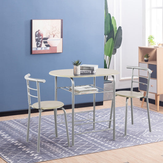 Costway 3-Piece Space-Saving Bistro Set for Kitchen and Apartment