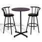 Costway 3 Pieces Bar Table Set with 2 Stools
