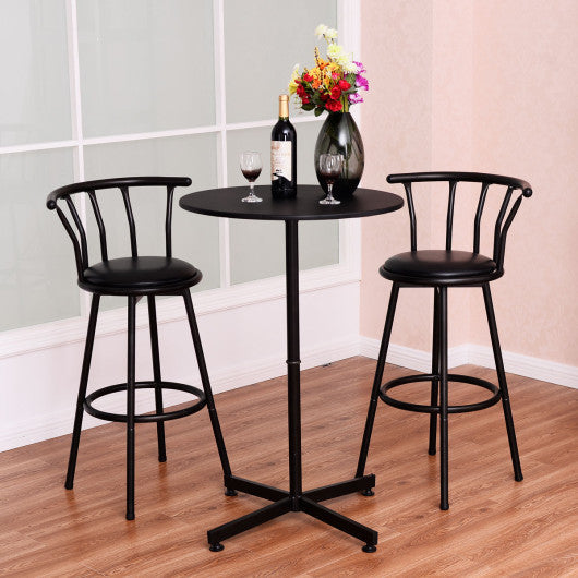 Costway 3 Pieces Bar Table Set with 2 Stools