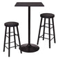 Costway 3 Pieces Bistro Pub Square Bar table & Stools Set
