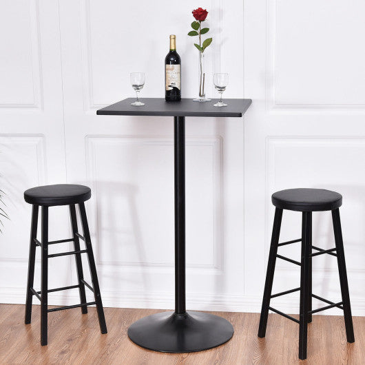 Costway 3 Pieces Bistro Pub Square Bar table & Stools Set
