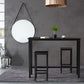 Costway 3 Pieces Black Counter Height Bar Furniture Set with Backless Stools