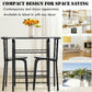 Costway 3 Pieces Black Home Kitchen Bistro Pub Dining Table 2 Chairs Set