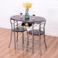 Costway 3 Pieces Brown Bistro Dining Set Table and 2 Chairs