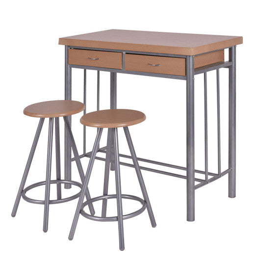 Costway 3 Pieces Dining Set Table and 2 Chairs