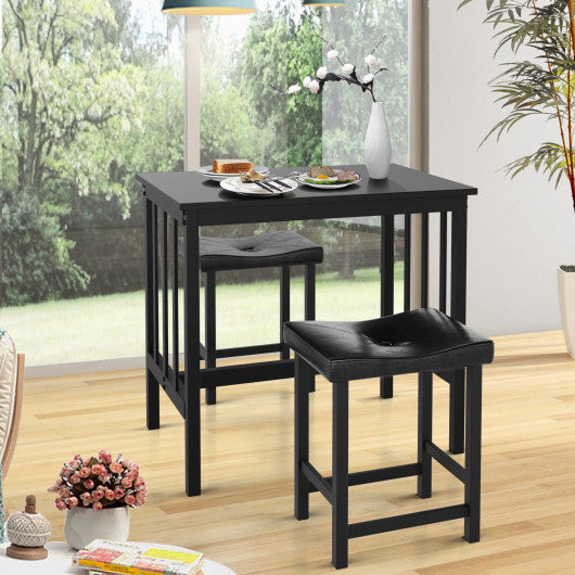 Costway 3 Pieces Modern Counter Height Dining Set