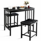 Costway 3 Pieces Modern Counter Height Dining Set Table