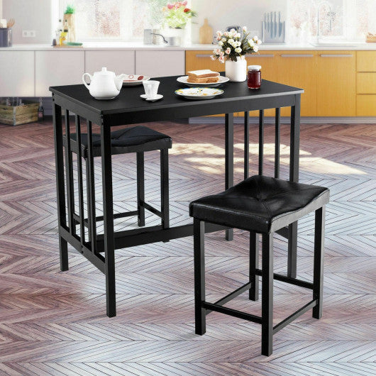 Costway 3 Pieces Modern Counter Height Dining Set Table