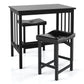 Costway 3 Pieces Modern Counter Height Dining Set