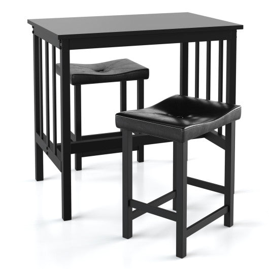 Costway 3 Pieces Modern Counter Height Dining Set