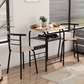 Costway 3 Pieces Natural Home Kitchen Bistro Pub Dining Table 2 Chairs Set