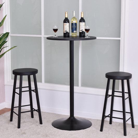 Costway 3 Pieces Round Bar table Set with 2 Stools