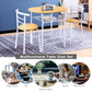 Costway 3 Pieces Tan Home Kitchen Bistro Pub Dining Table 2 Chairs Set