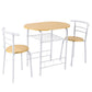 Costway 3 Pieces Tan Home Kitchen Bistro Pub Dining Table 2 Chairs Set