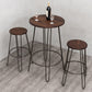 Costway 3 Pieces Wood Round Bar Table Bistro Stool Set