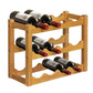 Costway 3-Tier Bar Kitchen 12-Bottle Wine Display Holder with Wooden Tabletop