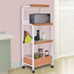 Costway 3-Tier Rolling Kitchen Microwave Oven Stand Cart with Electric Outlet