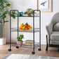 Costway 3 Tier Rolling Kitchen Utility Trolley with Storage Shelf Baskets