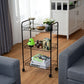 Costway 3 Tier Rolling Kitchen Utility Trolley with Storage Shelf Baskets