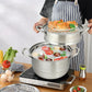 Costway 3 Tier Stainless Steel Cookware Pot Saucepot Steamer